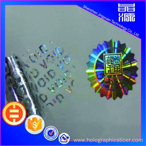 One Time Material 3d Hologram Sticker